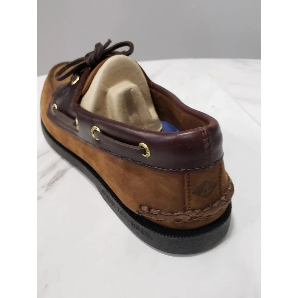 NEW NO BOX SIZE 10.5 MENS 0195412 BROWN Sperry A/O 2-EYE LEATHER BOAT SHOE